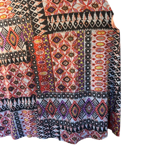 NWOT-Bisou Bisou Multicolor Geometric Maxi Dress - Picture 8 of 8